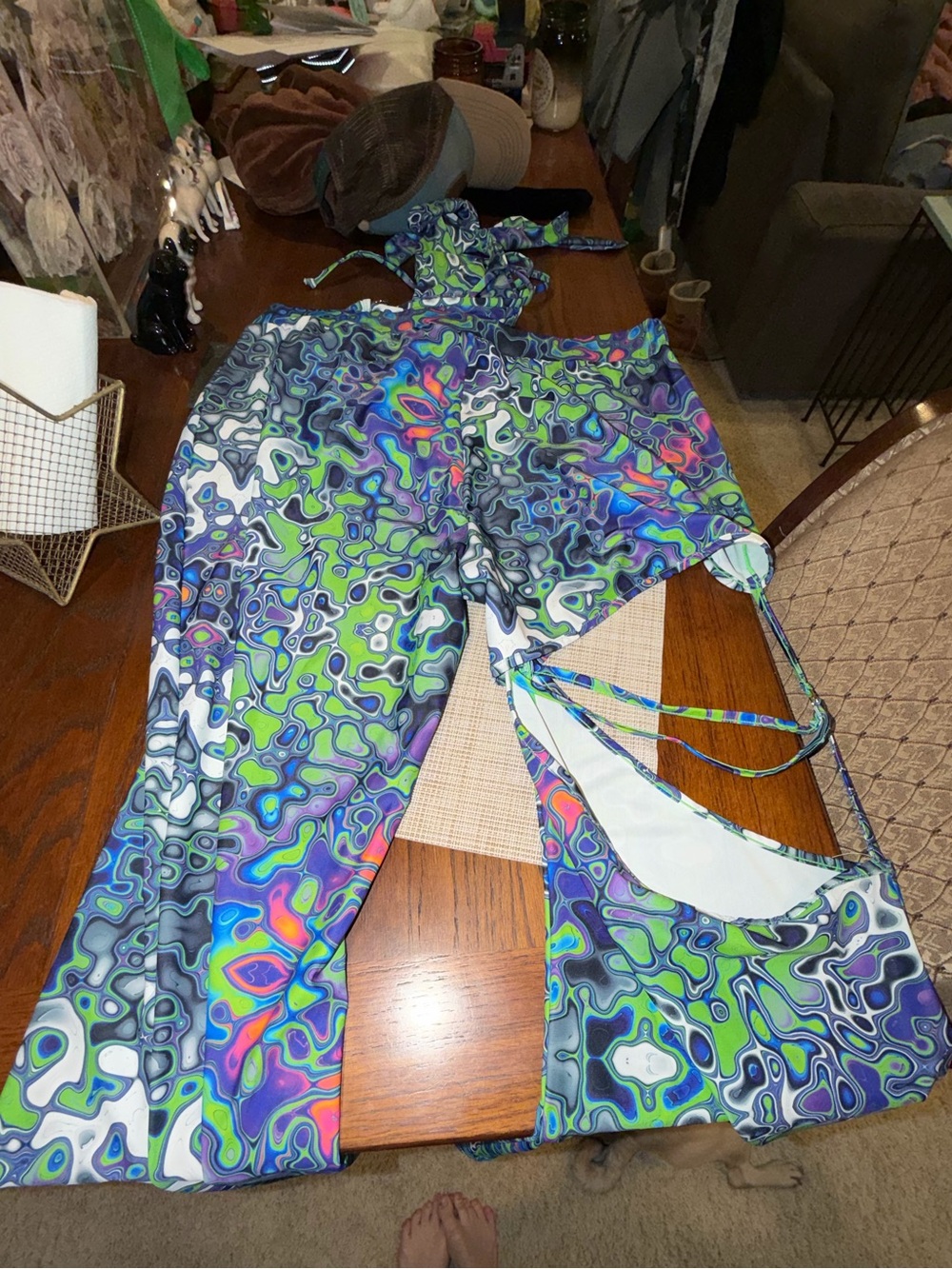 iHeartRaves Acid Rain Festival Bra Top + Pants - Picture 7 of 11